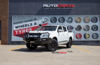 HOLDEN COLORADO T01 SATIN BLACK WITH RED INSERTS